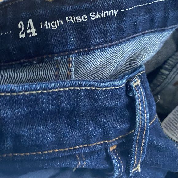 Levi's Women Jeans Skinny High Rise 24 XS Dark Blue Denim Pants Pocket Teen Girl - Picture 6 of 9